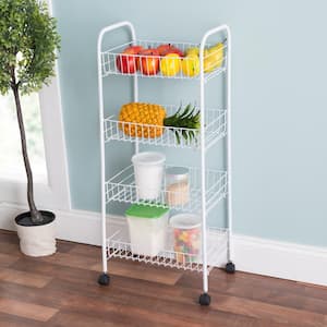 White Kitchen Cart