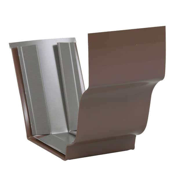4 in. Brown Galvanized Steel K-Style Gutter Connector