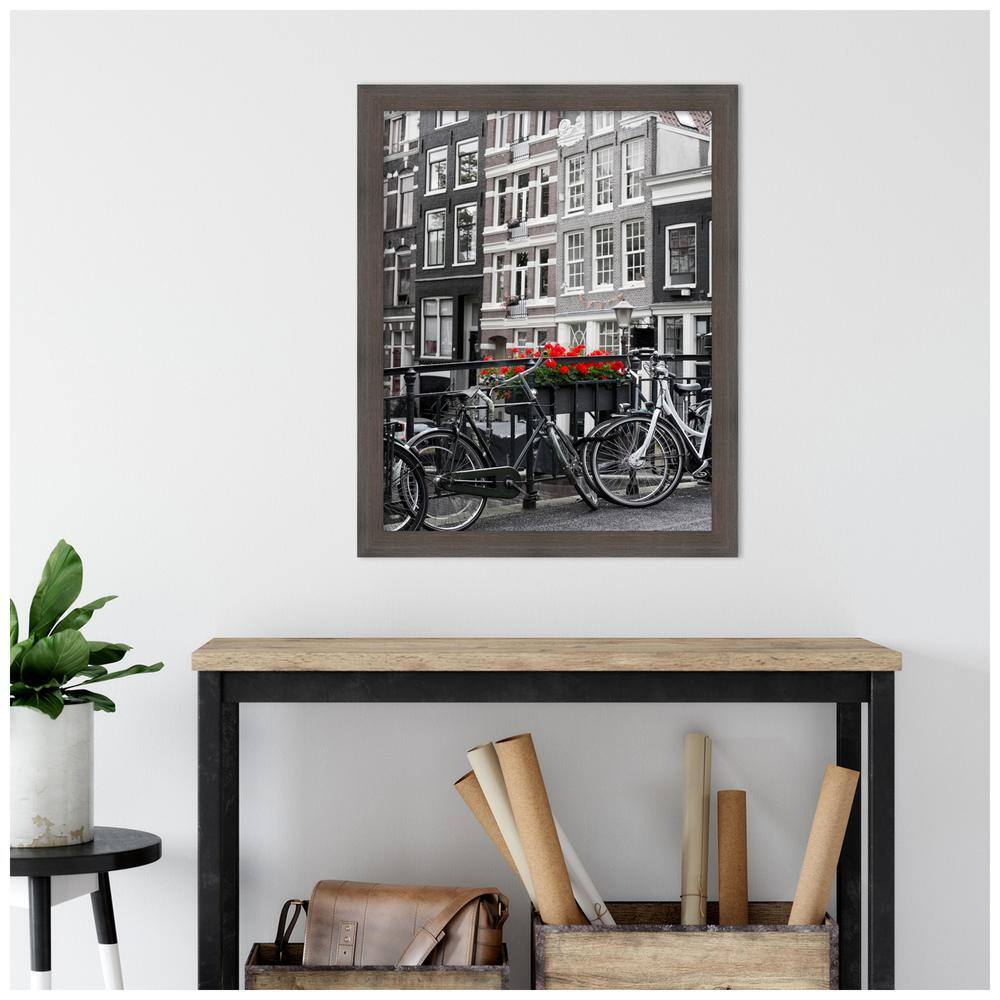 Classic Hardwood Chocolate Brown Narrow Wood Picture Frame