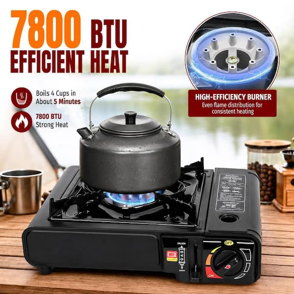 SHINESTAR 7800 BTU Butane and Propane Portable Dual Fuel Stove