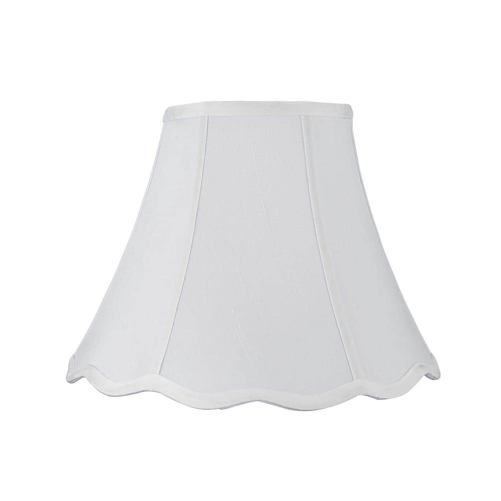 12 in. x 9.5 in. White Hexagon Scallop Bell Lamp Shade price history on PriceWatchPro