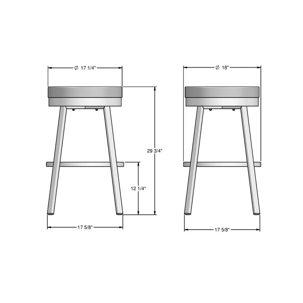 Taupe Grey Faux Leather Swivel Bar Stool with Dark Brown Metal Base