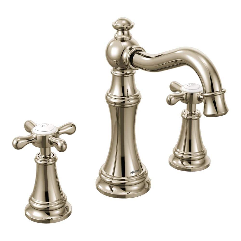 Weymouth Polished Nickel 8 in. Widespread 2-Handle High-Arc Bathroom Faucet, Valve Included price history on PriceWatchPro