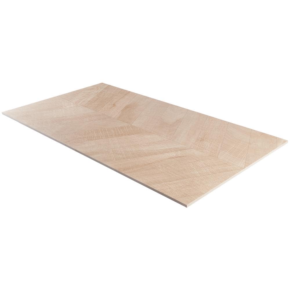 Maple Brown 24x48 Matte Porcelain Chevron Floor and Wall Tile