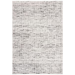 Adirondack Ivory/Silver 4 ft. x 6 ft. Striped Area Rug