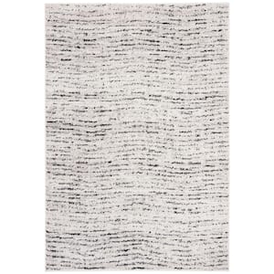 Adirondack Ivory/Silver 6 ft. x 9 ft. Striped Area Rug