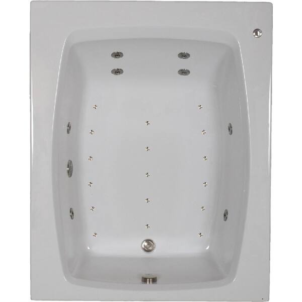 60 in. Acrylic Rectangular Drop-in Combination Bathtub in White 60 in. Acrylic Rectangular Drop-in Combination Bathtub in White