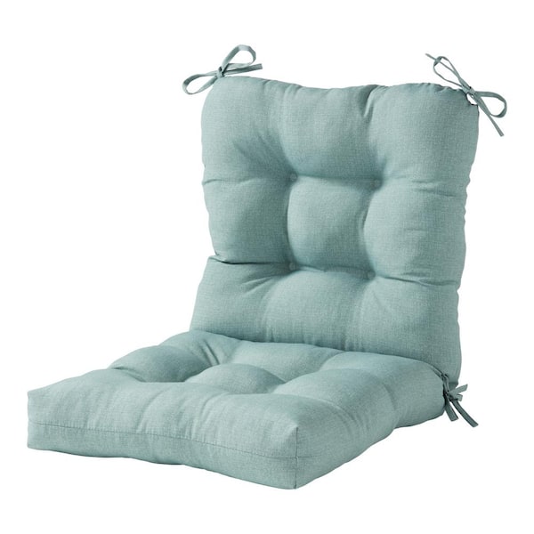 Greendale Home Fashions 21 in. x 42 in. Outdoor Dining Chair Cushion in Seaglass