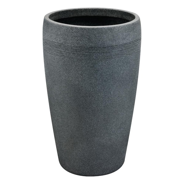 Vigoro 17 in. Remy Gray Indoor/Outdoor Resin Decorative Plant Pot (17 in. D x 28 in. H)