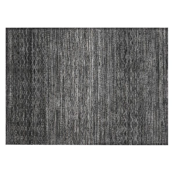 Chantille Machine Washable Indoor/Outdoor Abstract ACN2150 Charcoal 1 ft. 8 in. x 2 ft. 6 in. Accent Rug