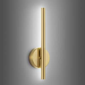 Bailey Contemporary 1-Light Brushed Gold 6000K Cool White Light Wall Sconce