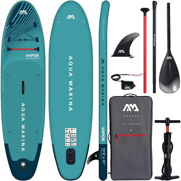 AM AQUA MARINA Vapor 10 ft. 4 in. All-Around Inflatable Stand-Up Paddle Board, with Paddle And Safety Leash