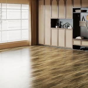 Walnut 12 MIL 6" W x 36" L Water Resistant Peel and Stick Vinyl Flooring Tile, Self-Adhesive Flooring (54 sq. ft./Box)