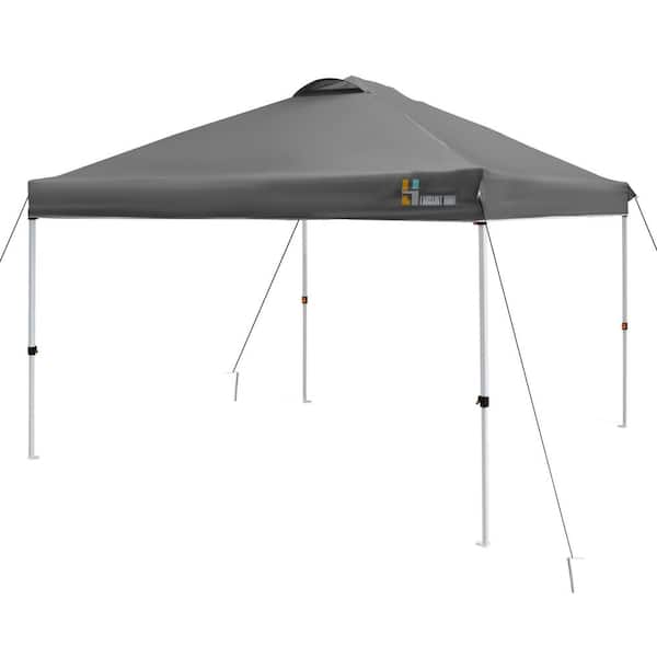 Unbranded 10 ft. x 10 ft. Gray Pop Up Canopy, Portable Folding Instant Canopy Tent with Roller Bag