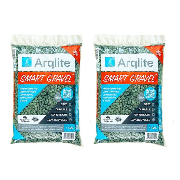 ARQLITE Smart Gravel Mini Size - Eco Plant Drainage for Healthy Roots - For Cactus, Succulents, Orchids - 1 Gal. Bag (2-Pack)