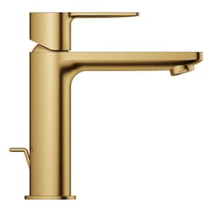 Lineare Single-Handle Single-Hole S-Size 1.2 GPM Bathroom Faucet with Drain Assembly in Brushed Cool Sunrise
