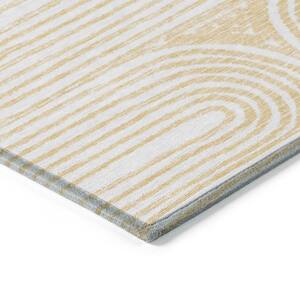 Chantille ACN540 Gold 2 ft. 3 in. x 7 ft. 6 in. Machine Washable Indoor/Outdoor Geometric Runner Rug