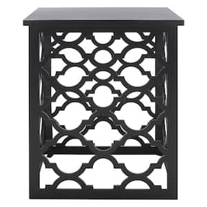 Lonny 18.8 in. Black Square Wood End Table
