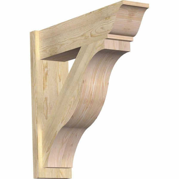 Ekena Millwork 8 in. x 30 in. x 30 in. Fuston Traditional Rough Sawn Douglas Fir Outlooker