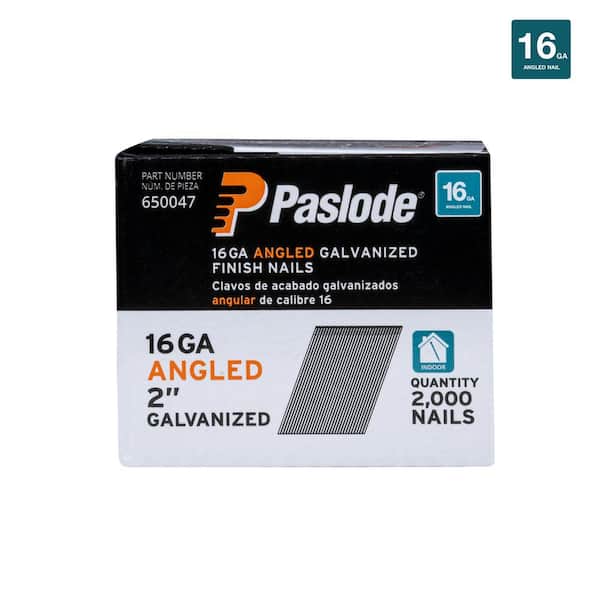 Paslode - 2 in. x 16-Gauge 20° Galvanized Angled Nails (2000-Per Box)