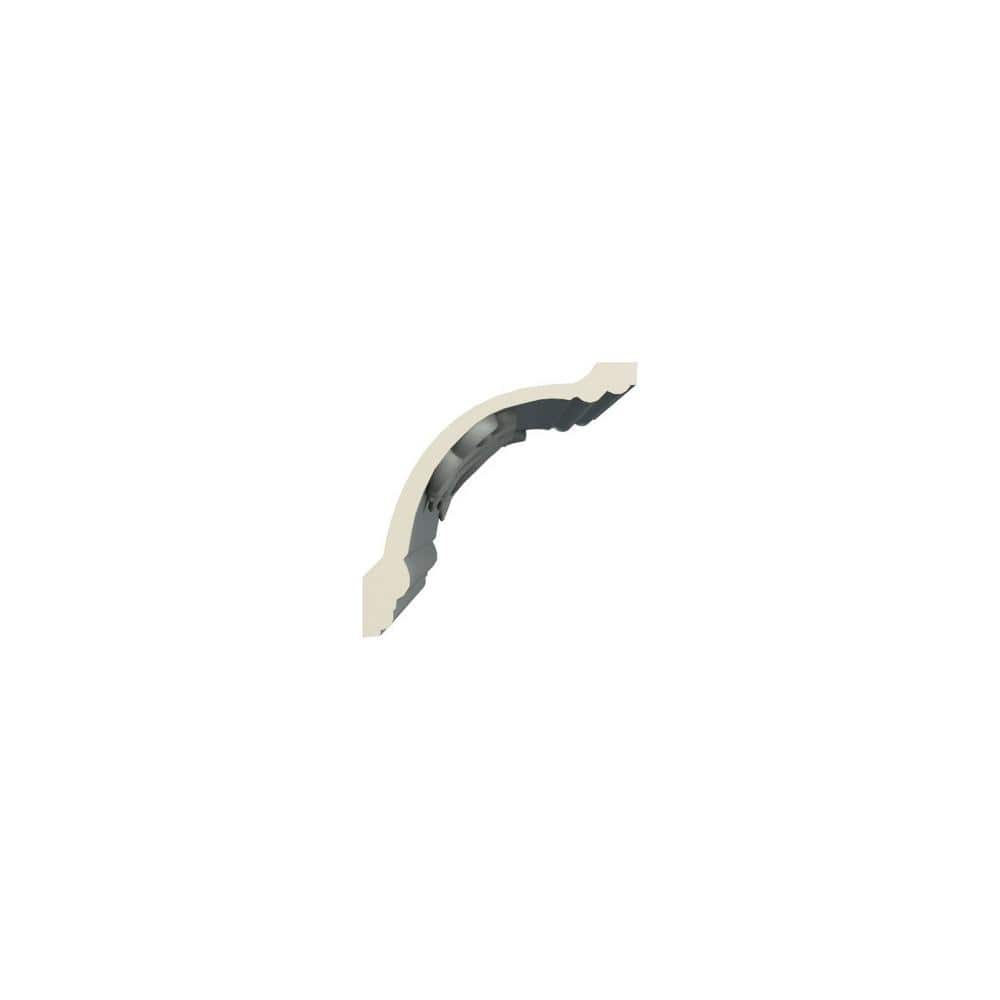 Noelle 96 in. Gray Polyurethane Crown Moulding