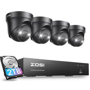 ZOSI 4K UHD 8-Channel 2TB PoE NVR Security Camera System with 6 8MP ...