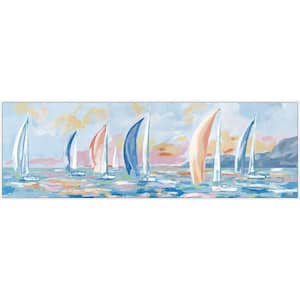 "I Need My Boat" by Marmont Hill Floater Framed Canvas Nature Art Print 15 in. x 45 in.