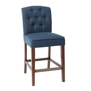 Misha 26 in. Navy Wood Counter Stool