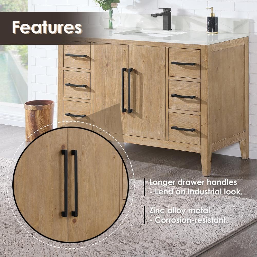 Laurel 47.2" Weathered Fir Freestanding Bathroom Vanity Base