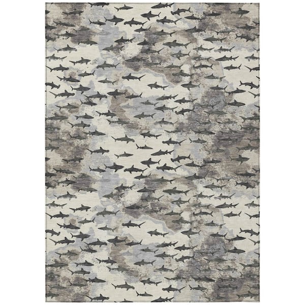 Chantille Machine Washable Indoor/Outdoor Abstract ACN2594 Beige 8 ft. x 10 ft. Area Rug