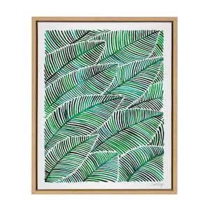 Sylvie "Tropical Leaves" by Cat Coquillette Framed Canvas Wall Art