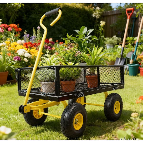 Unbranded Outdoor Patio Serving Cart, Wagon Cart Garden Cart Truck for Firewood