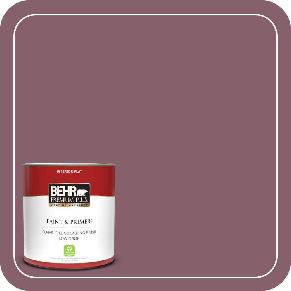 1 qt. #BIC-35 Vintage Plum Flat Low Odor Interior Paint & Primer product image for price tracking