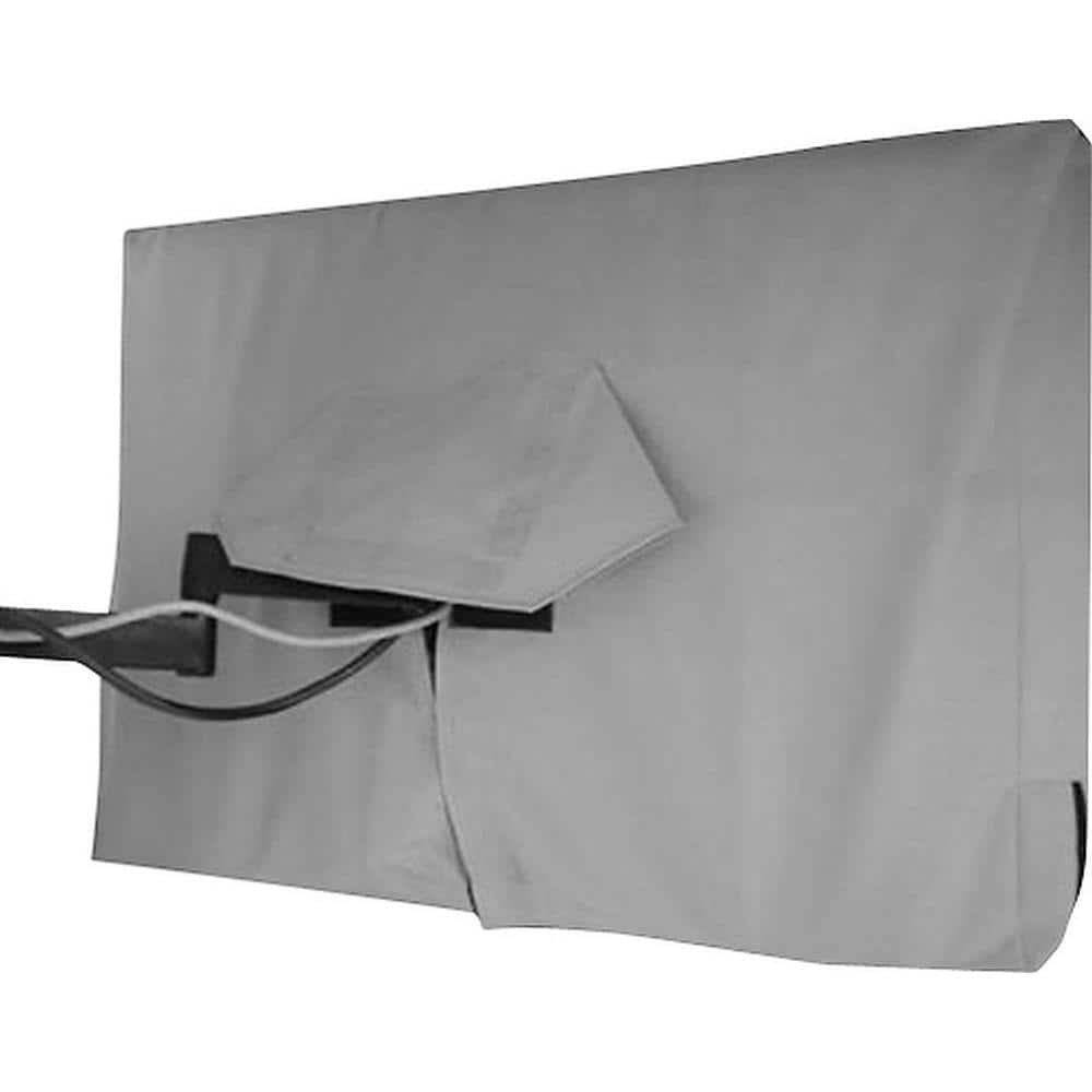 Solaire Light Gray Fabric Outdoor TV Cover with Zipper Closure