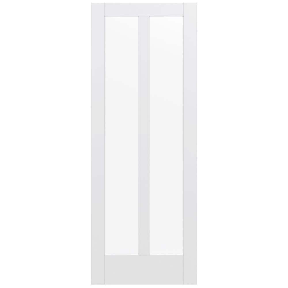 36 in. x 96 in. MODA Primed PMC1024 Solid Core Wood Interior Door Slab w/Clear Glass price history on PriceWatchPro