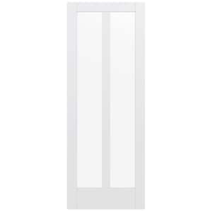 36 in. x 96 in. MODA Primed PMC1024 Solid Core Wood Interior Door Slab w/Clear Glass