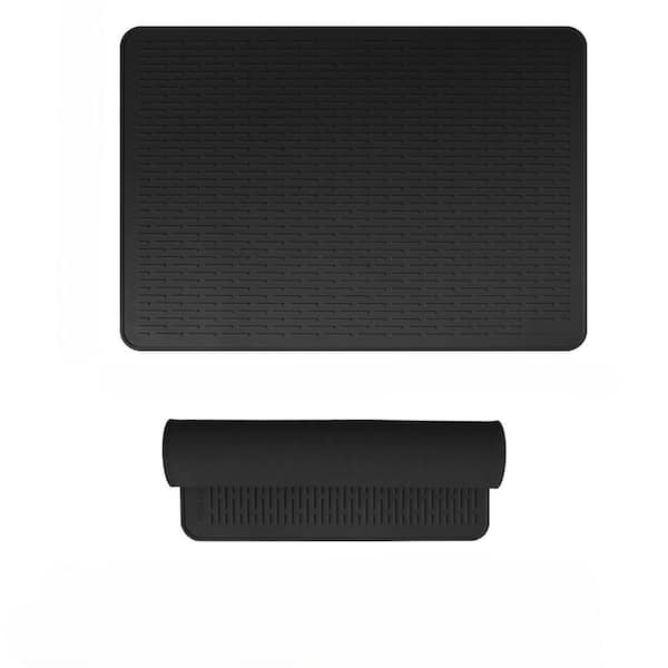 30 in. L x 21 in. W Black Silicone Stove Top Cover for Electric Stove, Glass Cooktop Protector Mat