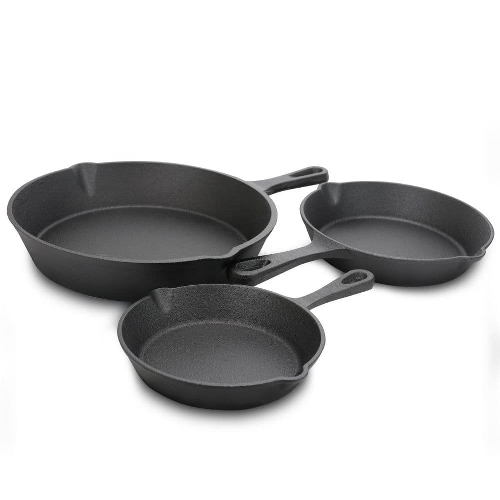 Addlestone 3-Piece Cast Iron Skillet Set