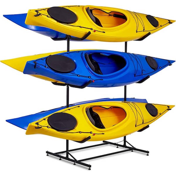 RaxGo Kayak Storage Rack, Indoor & Outdoor Freestanding for 6 Kayak