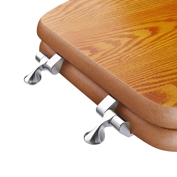 Wooden toilet online seat hinges