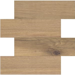 Faux Wood Natural 6 in. x 6 in. SPC Peel and Stick Wall Tile Sample