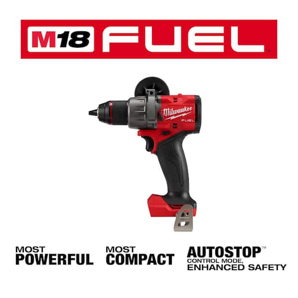 Milwaukee - M18 FUEL 18V Lithium Ion Brushless Cordless 1/2 in. Hammer Drill/Driver with (2) 6Ah High Output Batteries and Charger