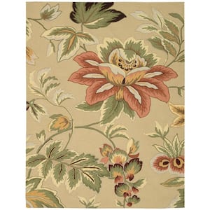 French Country Beige 2 ft. x 4 ft. Distressed Transitional Kitchen Area Rug