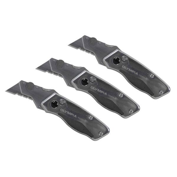 OLYMPIA Turbofold Utility Knife Set (3-Piece)