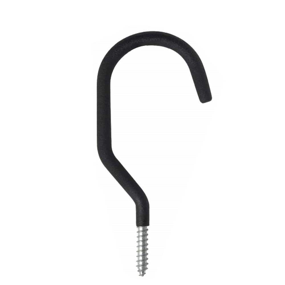 Black Heavy Duty Rubber Coated Storage Hook Rack Set