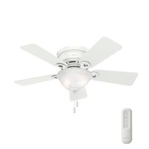 Conroy 42 in. Indoor Snow White Low Profile Ceiling Fan with LED Light Kit and Remote