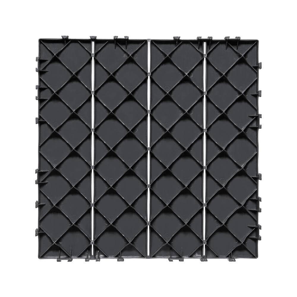 Interlocking Deck Tiles, 11.6 in. x 11.6 in. (36 sq. ft.) Plastic Waterproof Outdoor Flooring, Composite, Gray (36-Pack) price history on PriceWatchPro