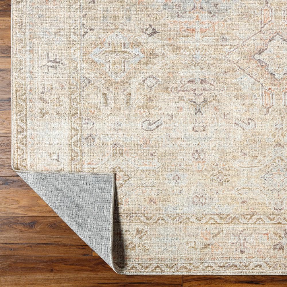 Ivory Rectangular Synthetic Machine-Woven Area Rug 7'9" x 10'
