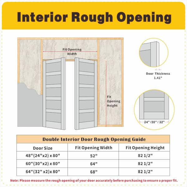 60 in. x 80 in. (30 in. W x 2) MDF Composite, White Primed, 5-Lite, Frosted Glass Pre-Assembled Panel Interior Door Slab