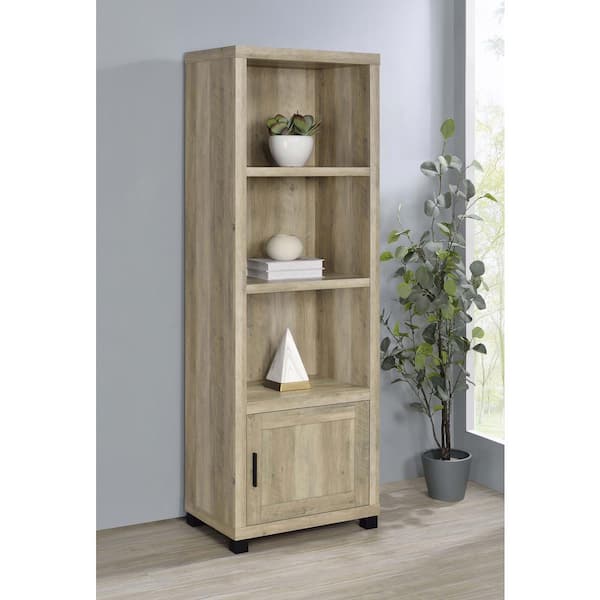 Coaster Sachin Distressed Pine 3-shelf Media Tower With Storage Cabinet
